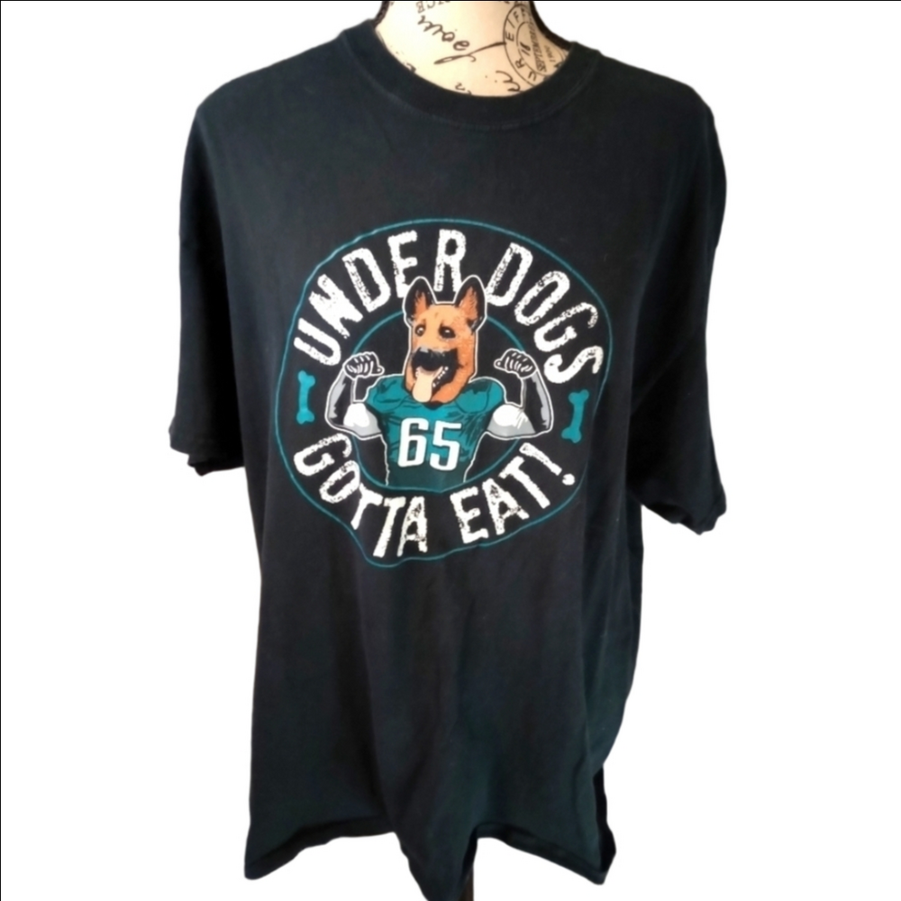 Gildan Black Underdog Graphic T-Shirt XL